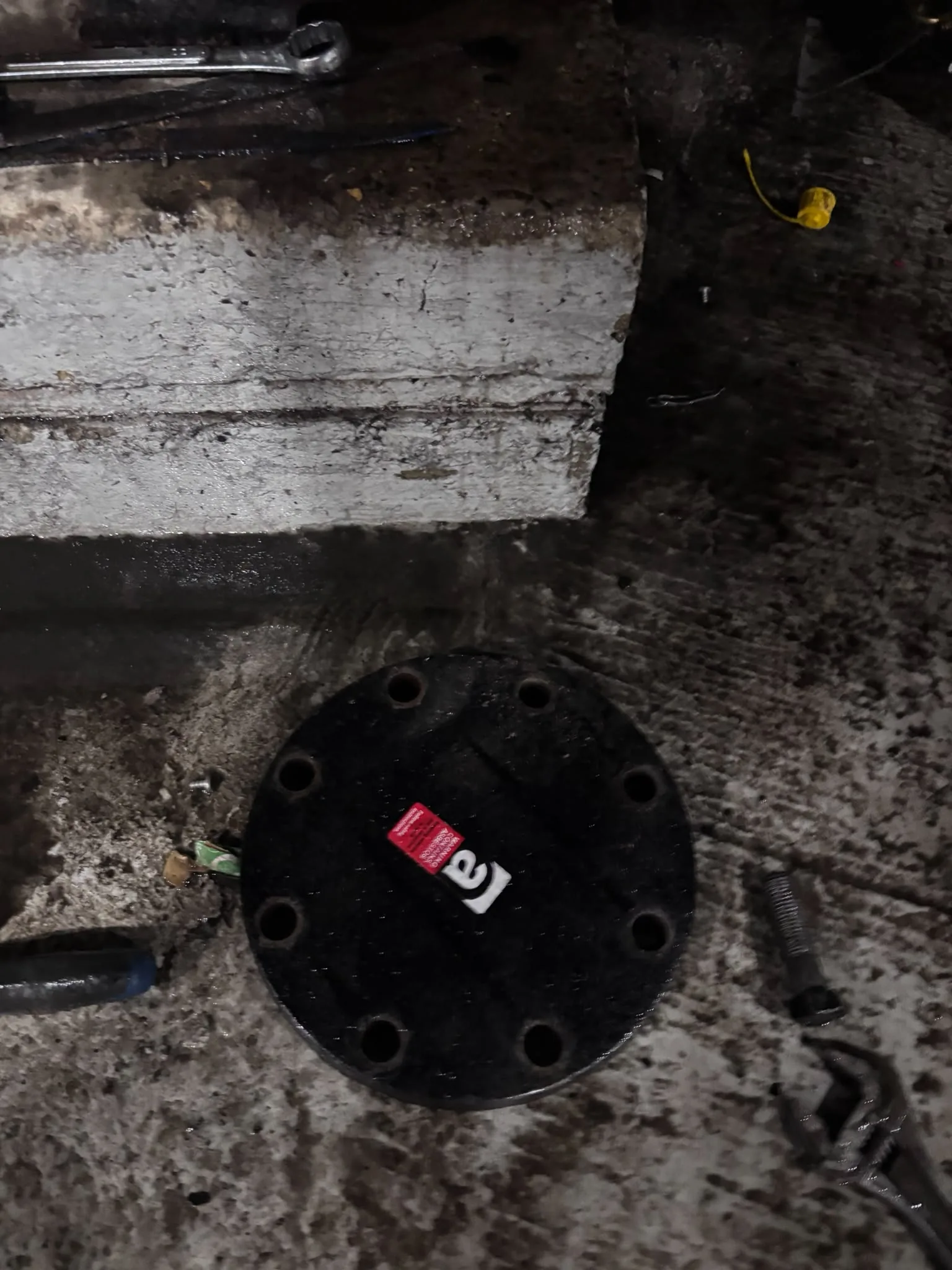 Artex scraping from a concrete ceiling during Earl's Court refurbishment